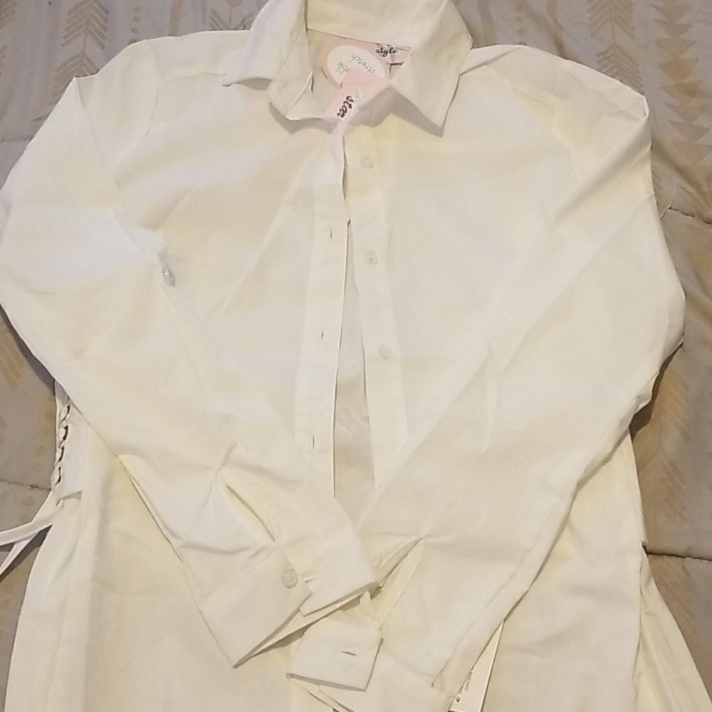 Decorative White button down